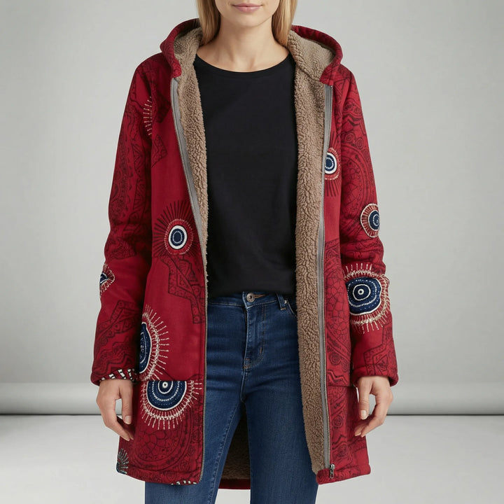 Lange Taillierte Kapuzenjacke - Philine