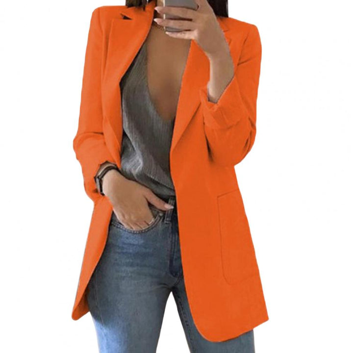 Jesienny damski blazer – Marita w pomarańczowym kolorze dyni