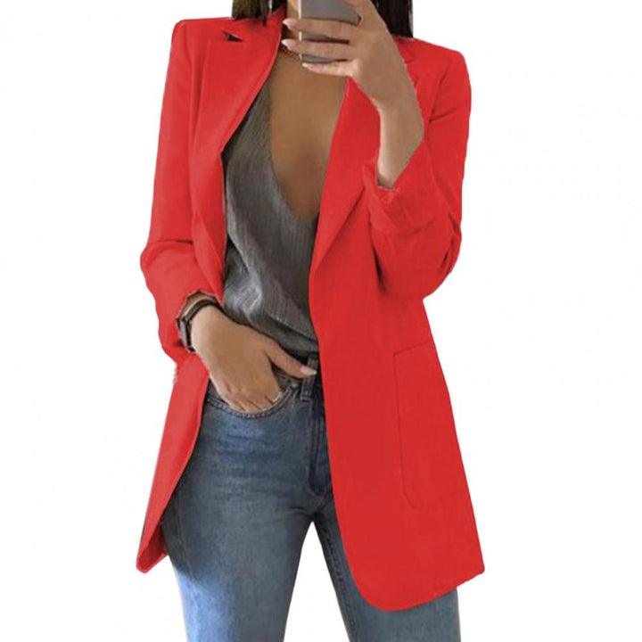 Jesienny damski blazer – Marita w pomarańczowym kolorze dyni