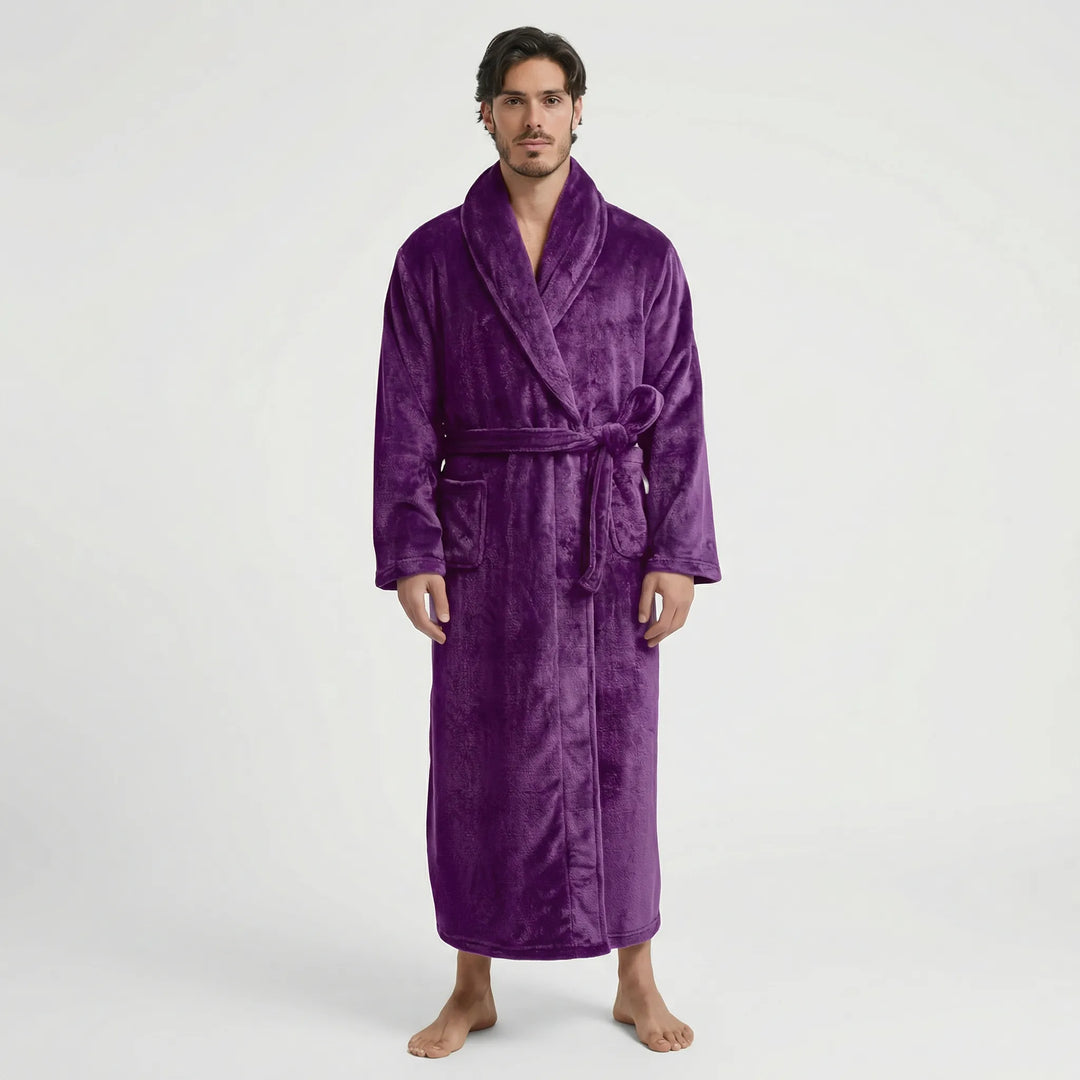Langer Herren-Bademantel Mit Gürtel - Morris