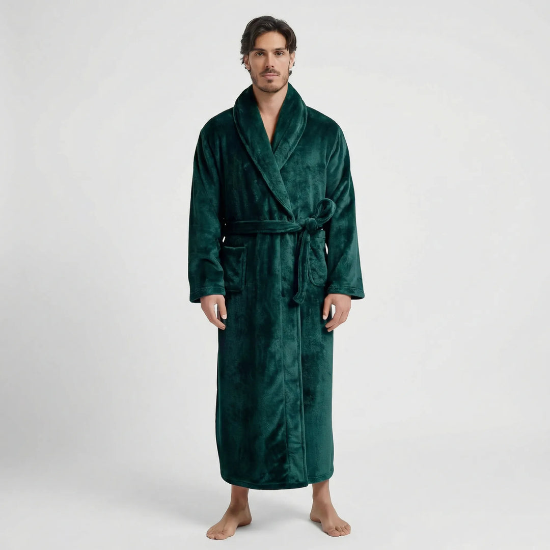 Langer Herren-Bademantel Mit Gürtel - Morris
