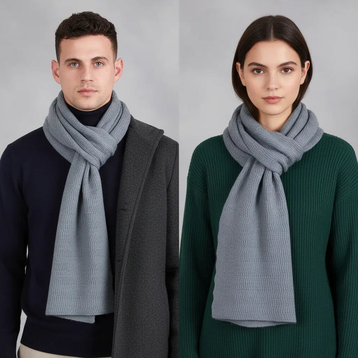 Długi dziany uniseksowy szalik - CashmiLux