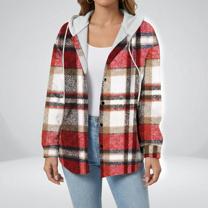 Lässige Hemdjacke Mit Kapuze - Felicia