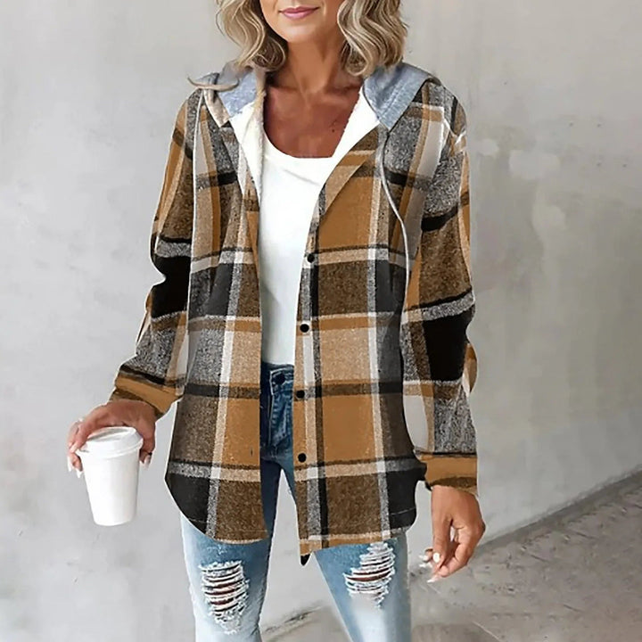 Lässige Hemdjacke Mit Kapuze - Felicia