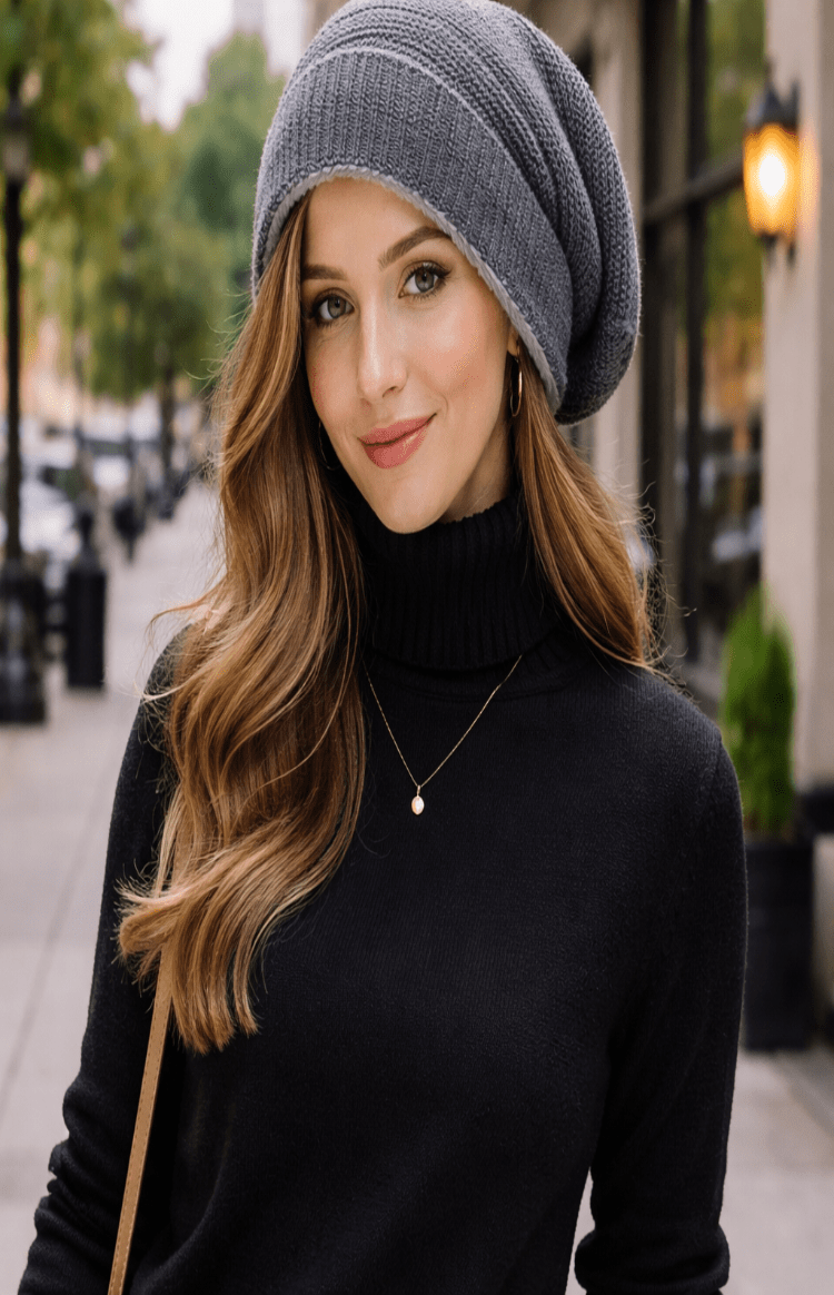 Lässige Slouchy-Strickmütze - Charlie