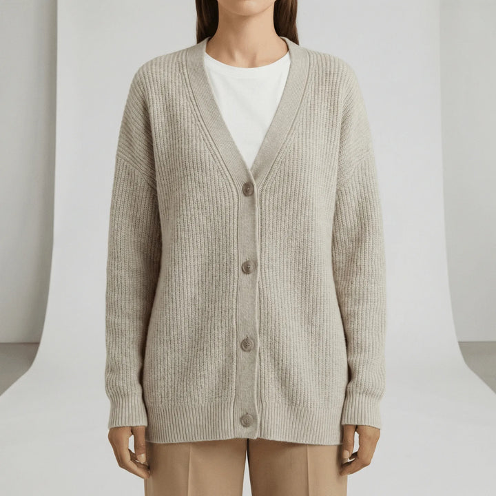 Locker Geschnittener Cardigan Mit Knopfleiste - Jamila