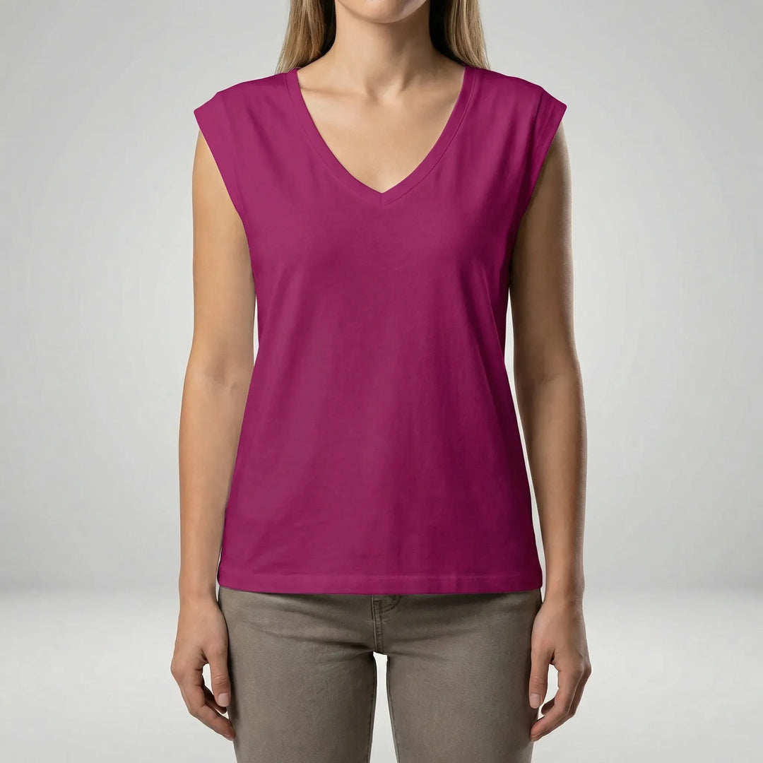 Lockeres V-Ausschnitt-Shirt - Nadine