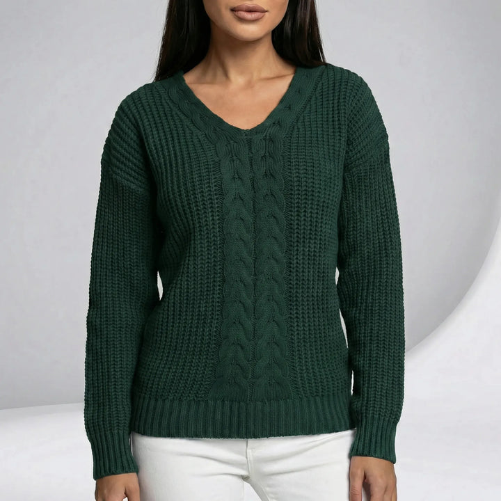 Lockergeschnittener Langarm-Pullover - Carla