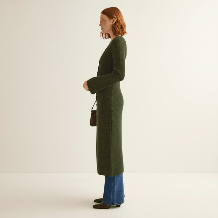 Longline-Cardigan Mit Knopfleiste - Lisann