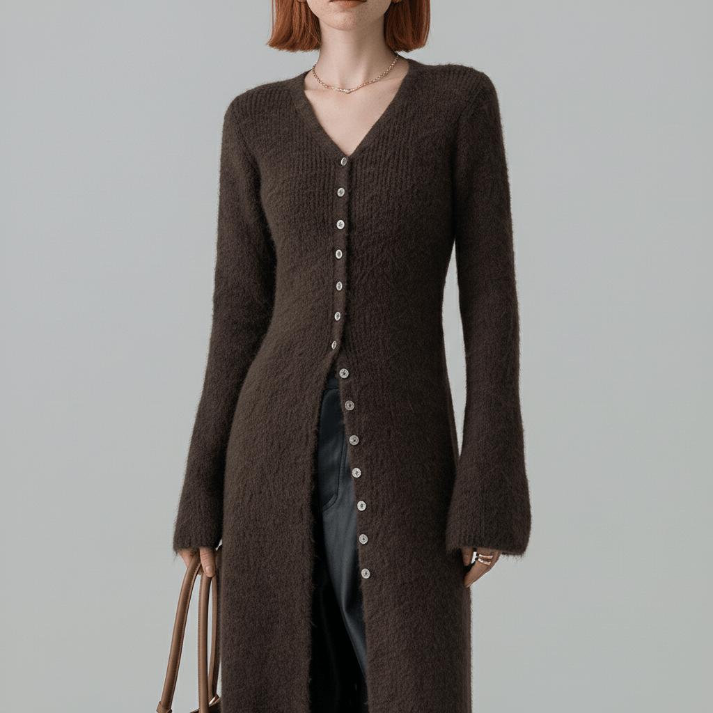 Longline-Cardigan Mit Knopfleiste - Lisann