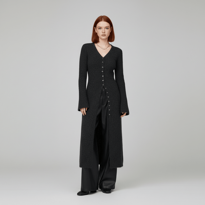 Longline-Cardigan Mit Knopfleiste - Lisann