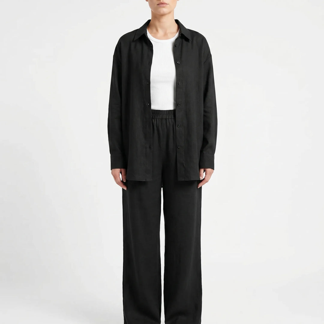 Loose Fit Two Piece Trouser Set - Desiree