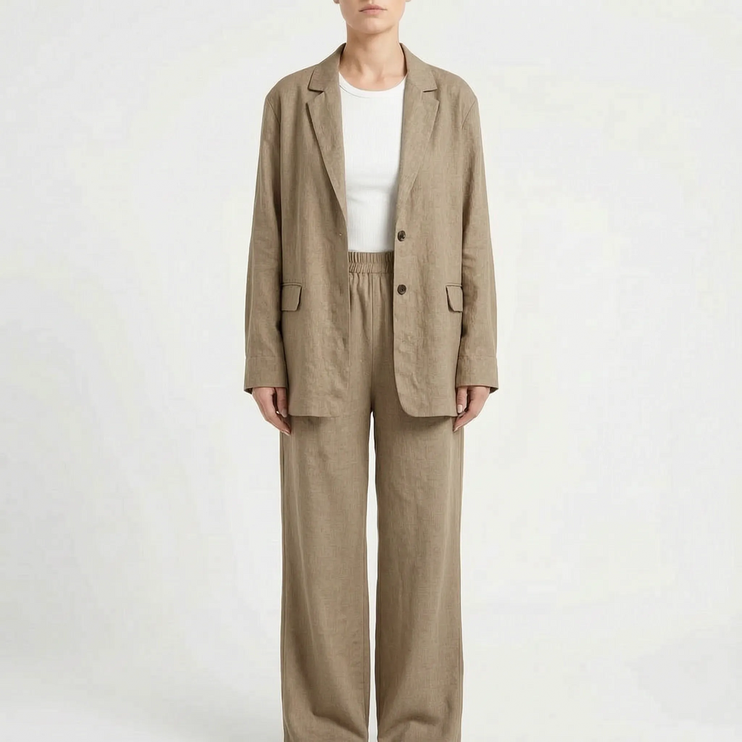 Loose Fit Two Piece Trouser Set - Desiree
