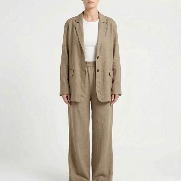 Loose Fit Two Piece Trouser Set - Desiree