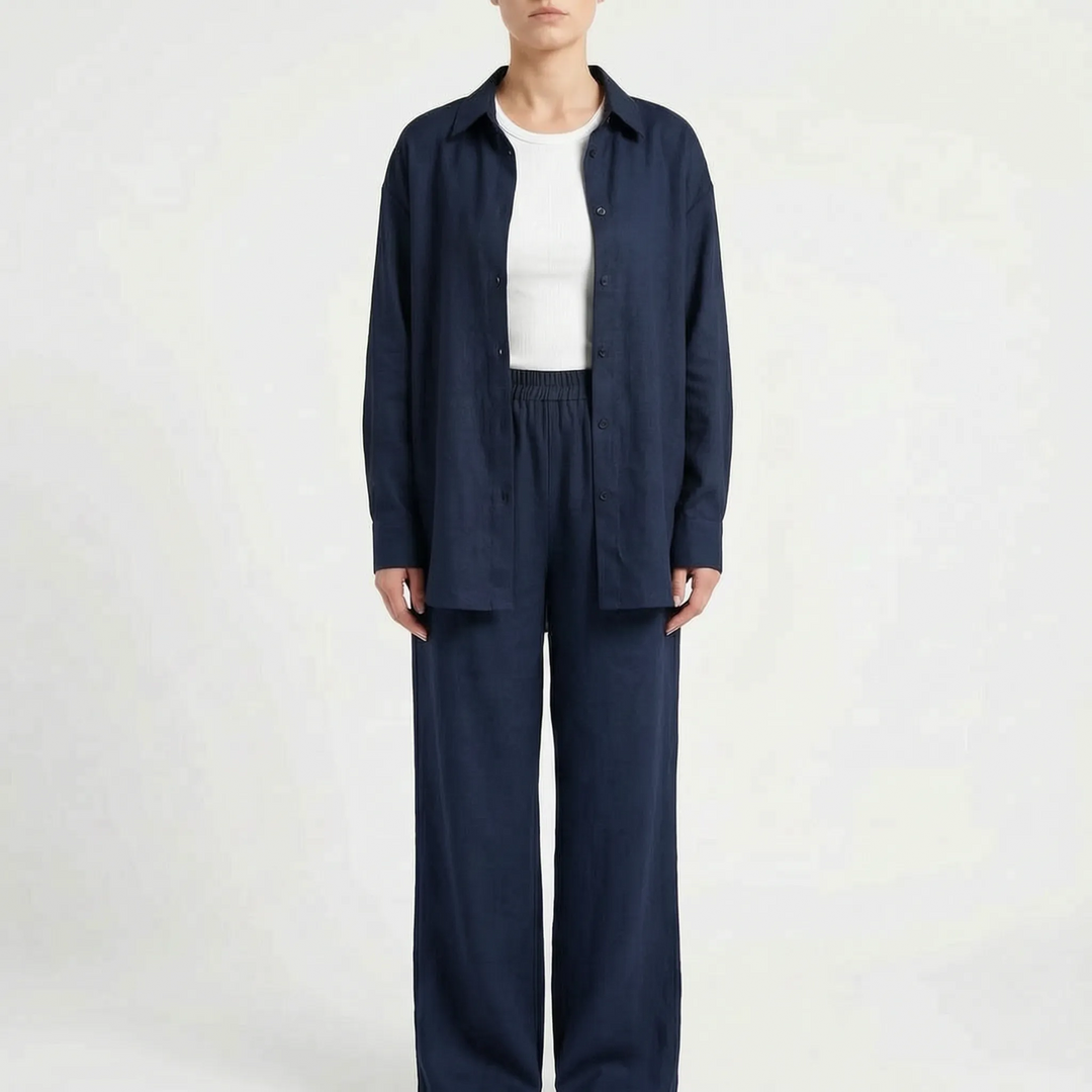 Loose Fit Two Piece Trouser Set - Desiree