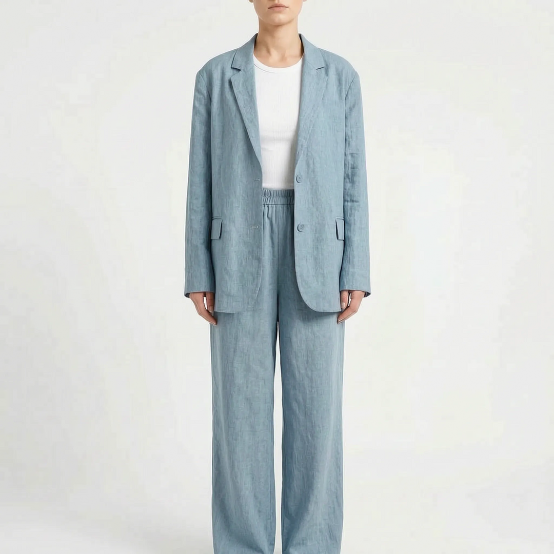 Loose Fit Two Piece Trouser Set - Desiree