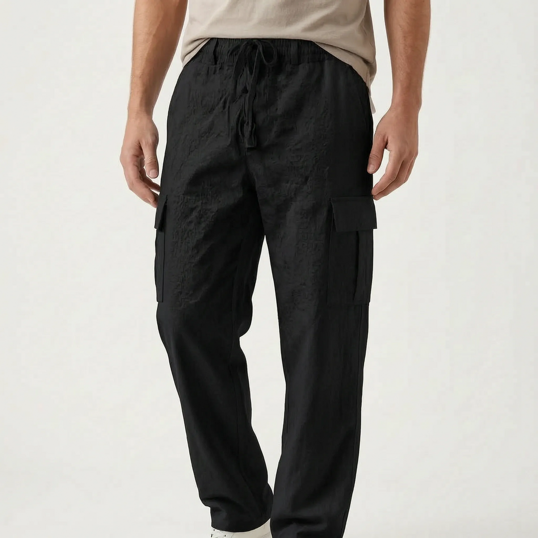 Loose Straight Leg Cargo Trousers -  Otis