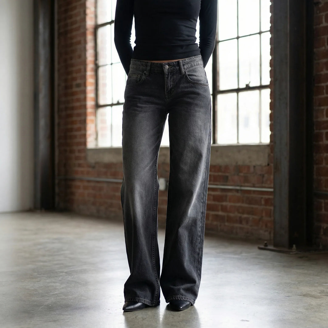 Low Rise Damenjeans Locker Geschnitten - Milla