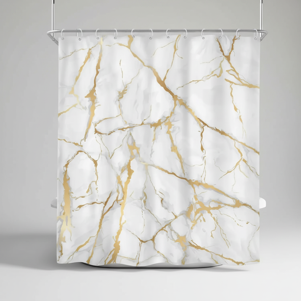 Marmor Muster Badezimmervorhang - MarbleLuxor