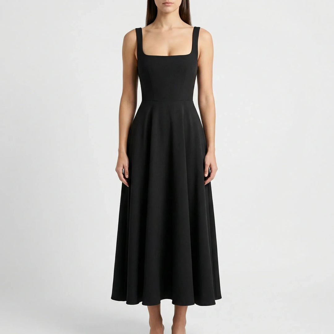 Midi Kleid Mit Hoher Taille - Sofie