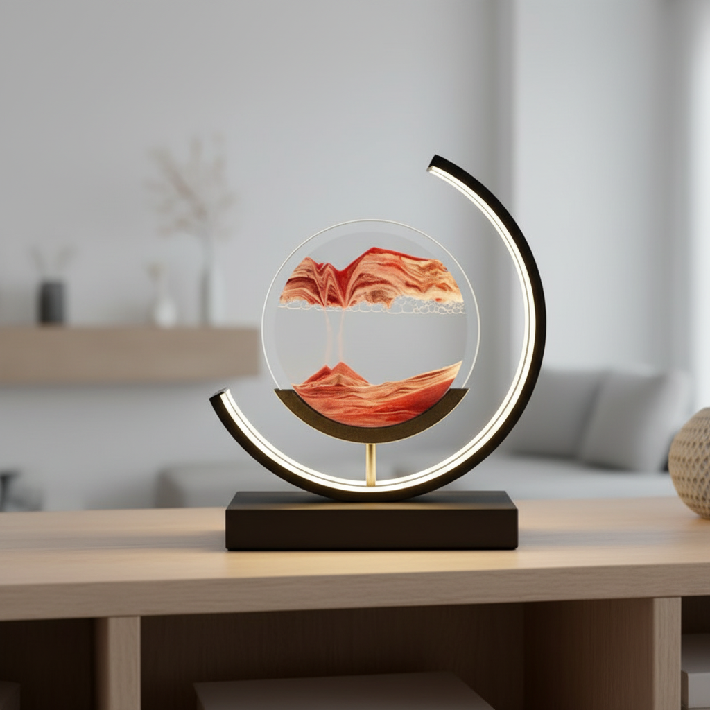 Moderne 3D Sandschalen Tischlampe - Aequora