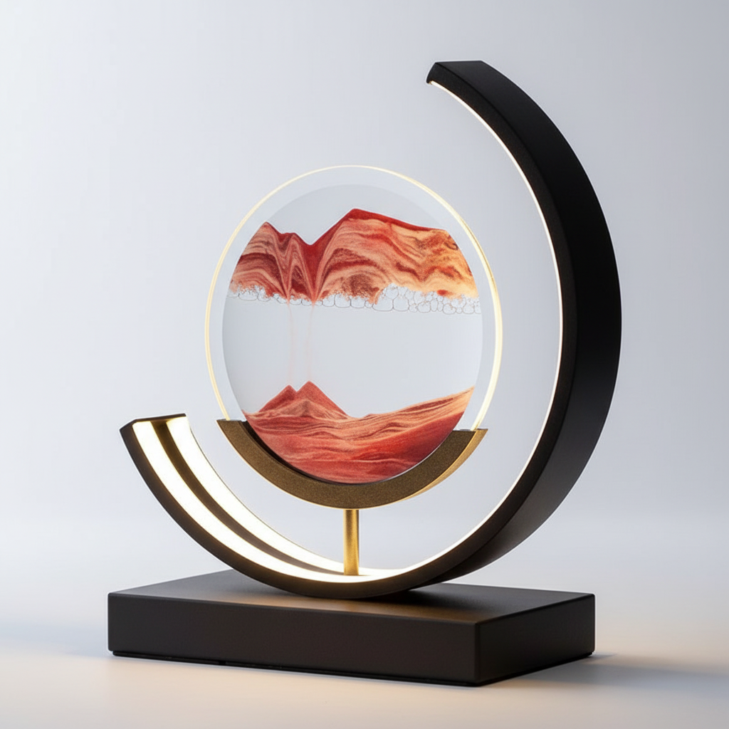 Moderne 3D Sandschalen Tischlampe - Aequora