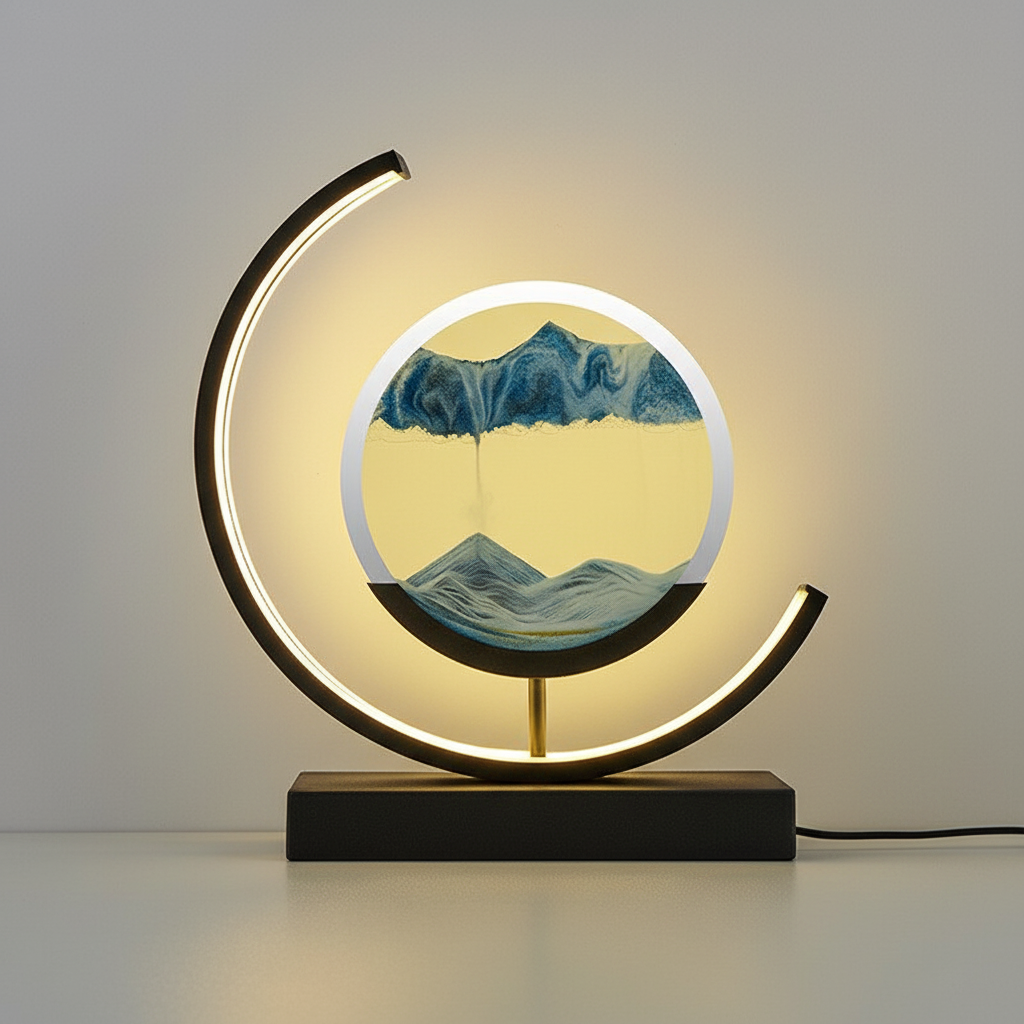 Moderne 3D Sandschalen Tischlampe - Aequora