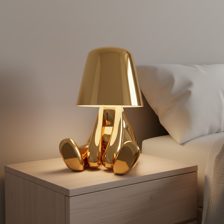 Moderne Tischlampe Metallfinish - AuraBuddy