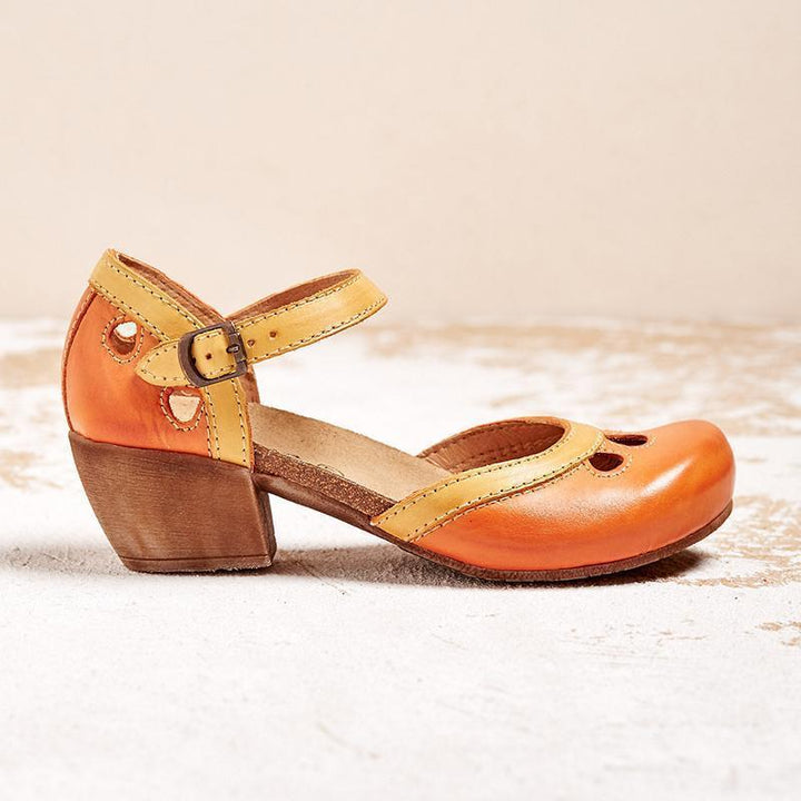 Offene Mittelblocksandalen Mit Zehenausschnitt - Jenna