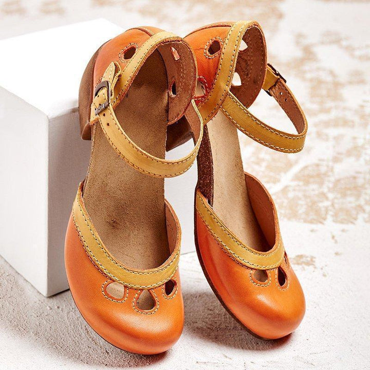 Offene Mittelblocksandalen Mit Zehenausschnitt - Jenna