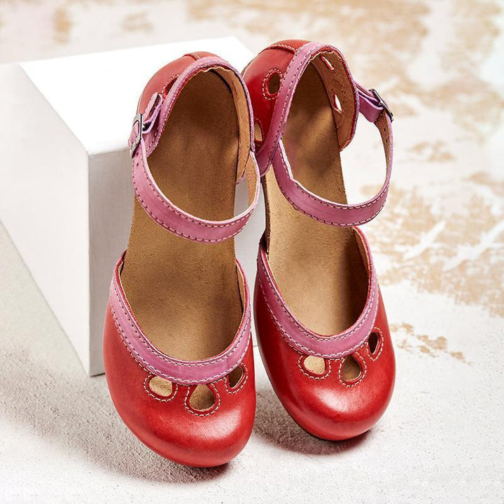 Offene Mittelblocksandalen Mit Zehenausschnitt - Jenna