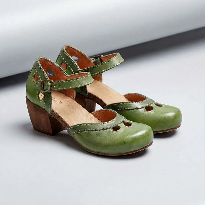 Offene Mittelblocksandalen Mit Zehenausschnitt - Jenna