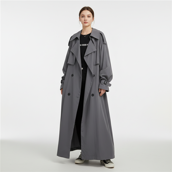 Oversize Langer Trenchcoat - Scarlett