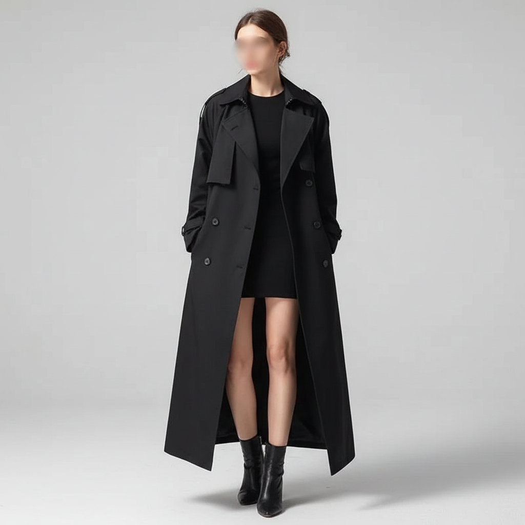Oversize Langer Trenchcoat - Scarlett