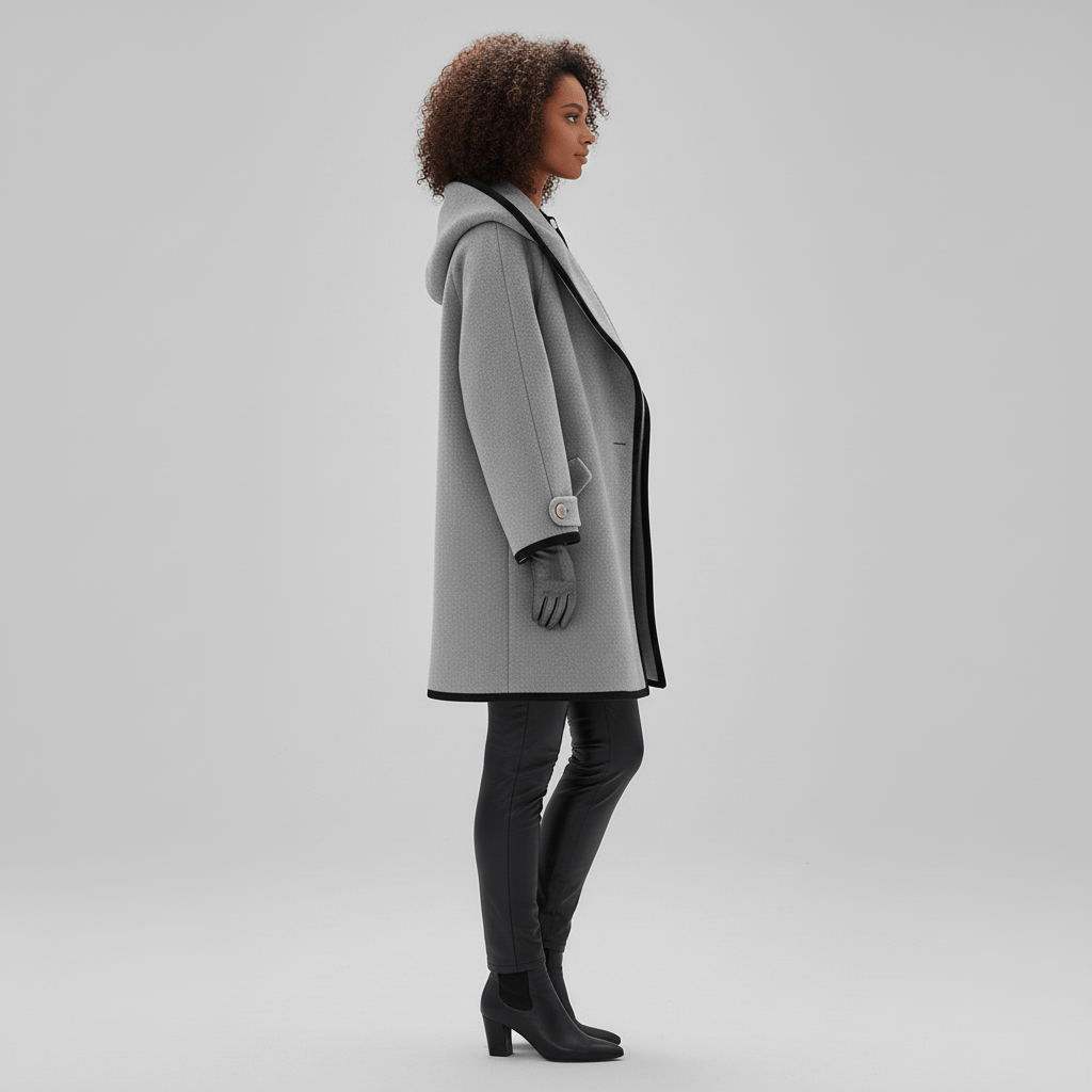Oversized Mantel Mit Weitem Revers - Lillian