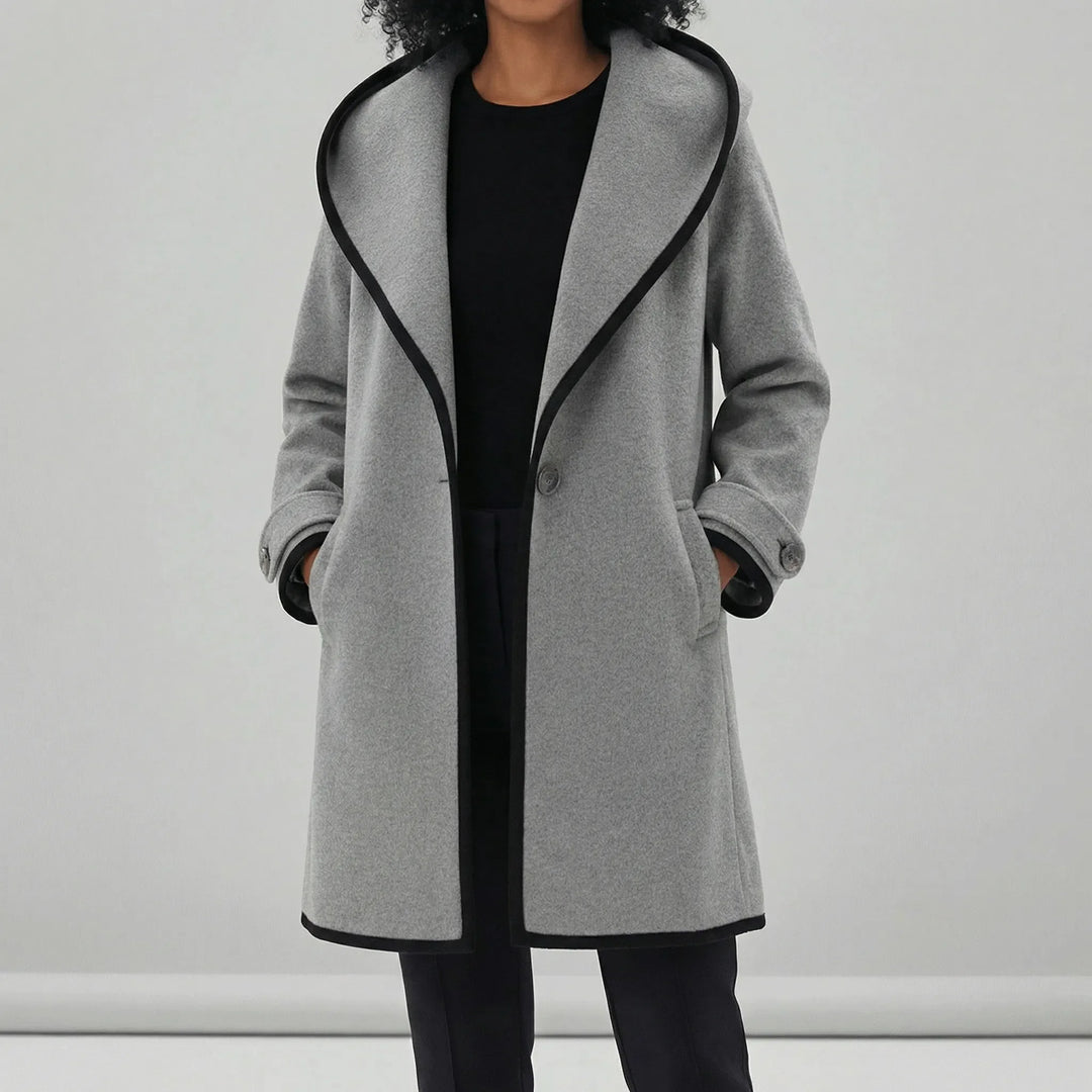 Oversized Mantel Mit Weitem Revers - Lillian
