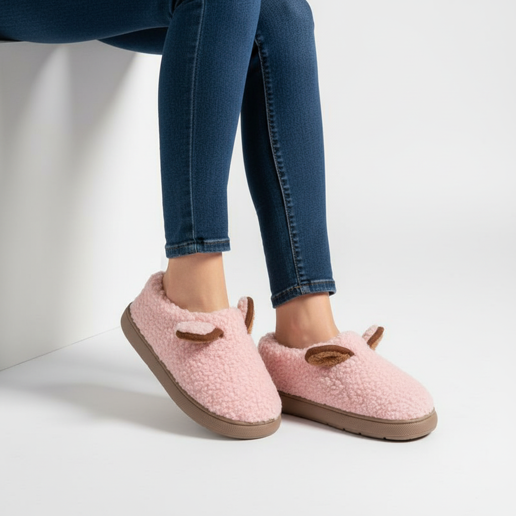 Plüschige Hausschuhe Mit Plateausohle - PlushWalk