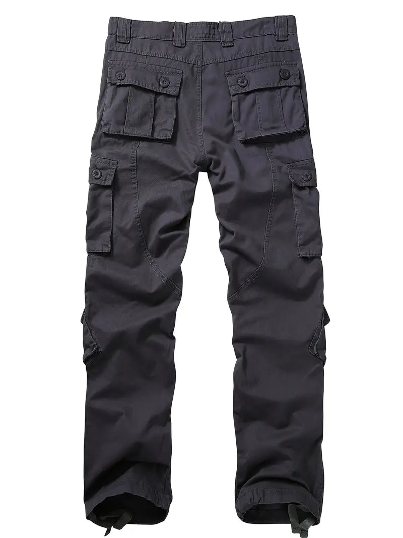 Relaxed Fit Multi-Pocket Cargo Trousers - Shane