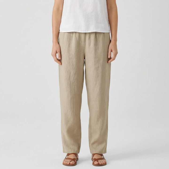 Relaxed Fit Tapered Trousers With Side Pockets - Agnes