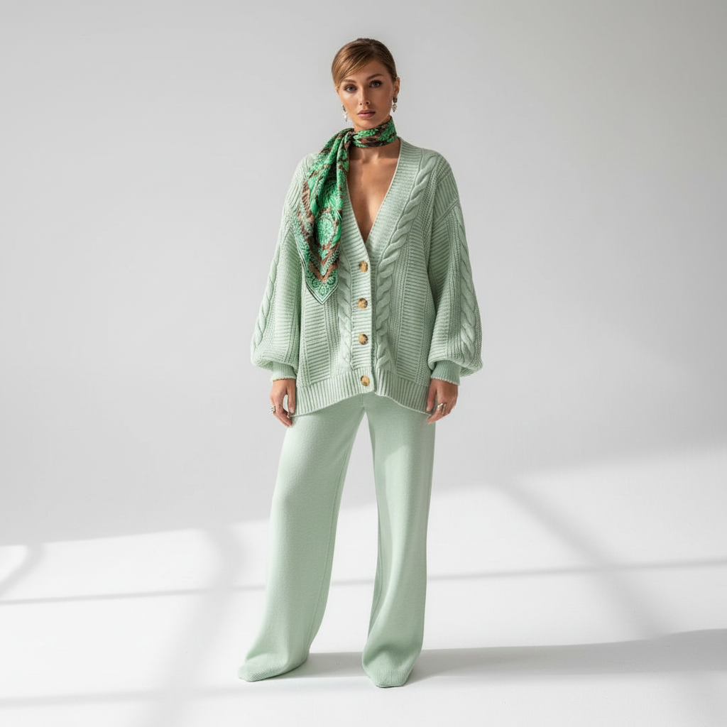 Rippenstrick Cardigan Mit Knopfleiste - Naomi