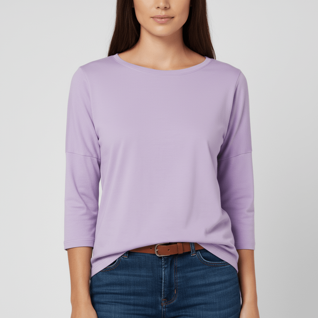 Rundhals-Shirt Mit Dreiviertelärmeln - Lucienne