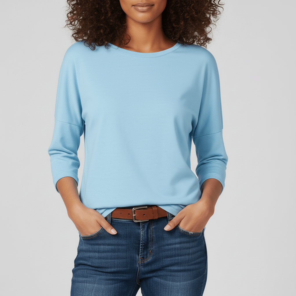 Rundhals-Shirt Mit Dreiviertelärmeln - Lucienne