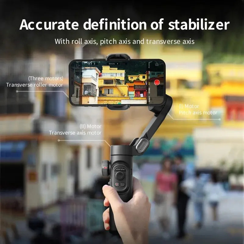 3-osiowy stabilizator gimbala dla smartfonów z AI-Tracking i rozpoznawaniem twarzy – Alvion