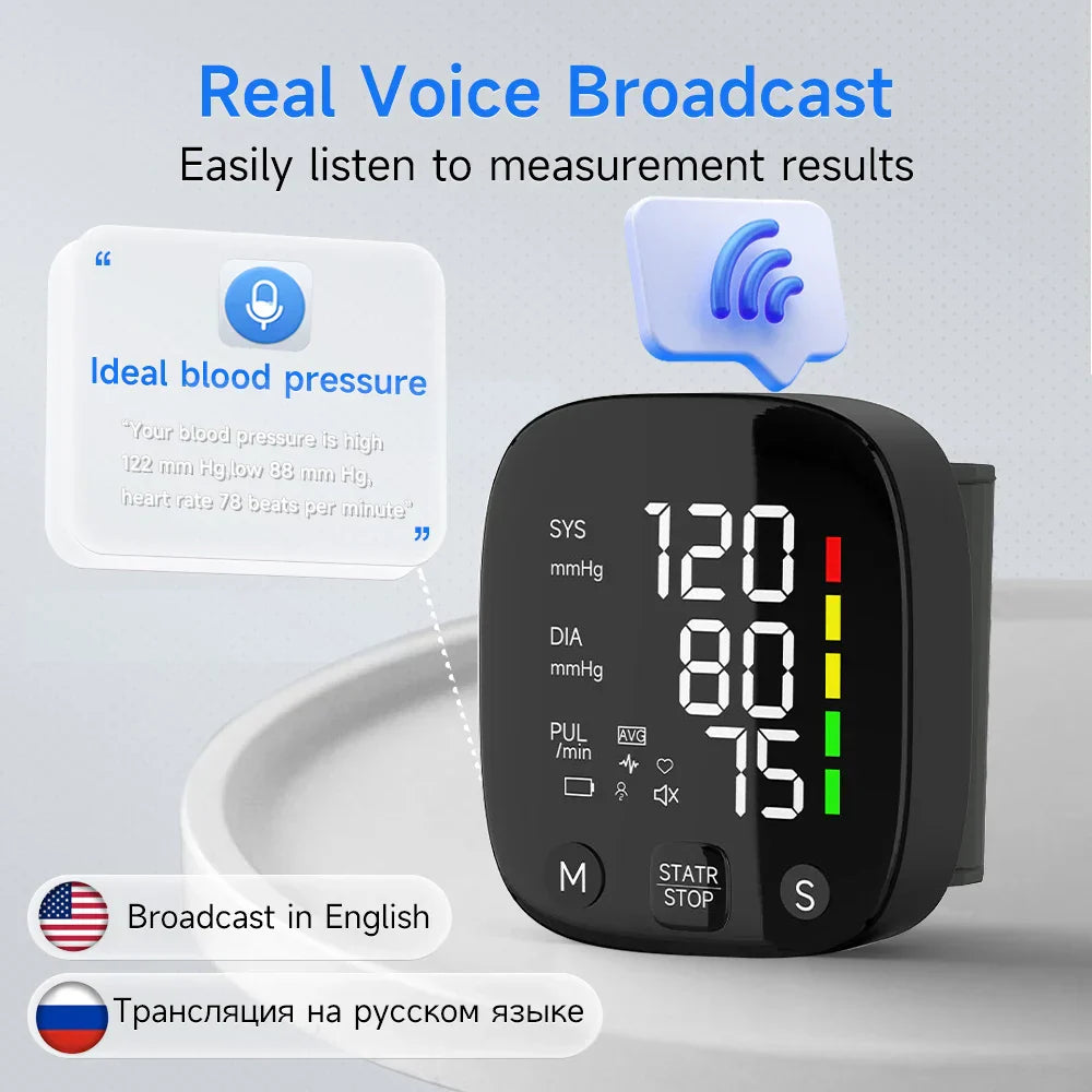 Modułowy, ładowalny, ręczny ciśnieniomierz LED z funkcją głosową – HeartGuard