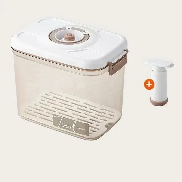 Pojemnik do przechowywania żywności w próżni Przezroczysty pojemnik z pompką ręczną – FreshLock