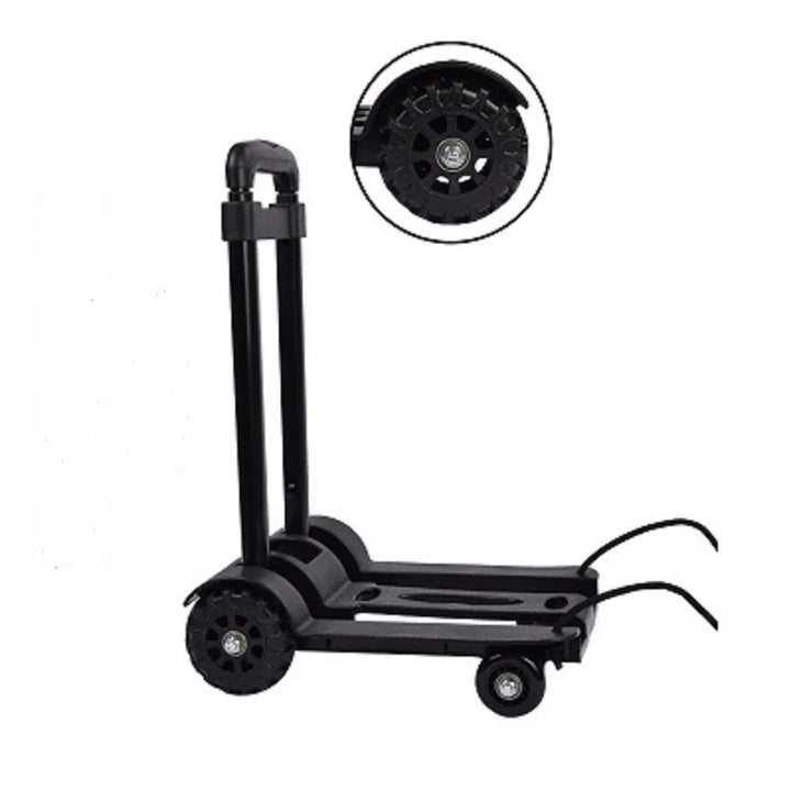 Składany przenośny wózek ręczny z 2 lub 4 kołami i regulowaną rączką – CarryFlex