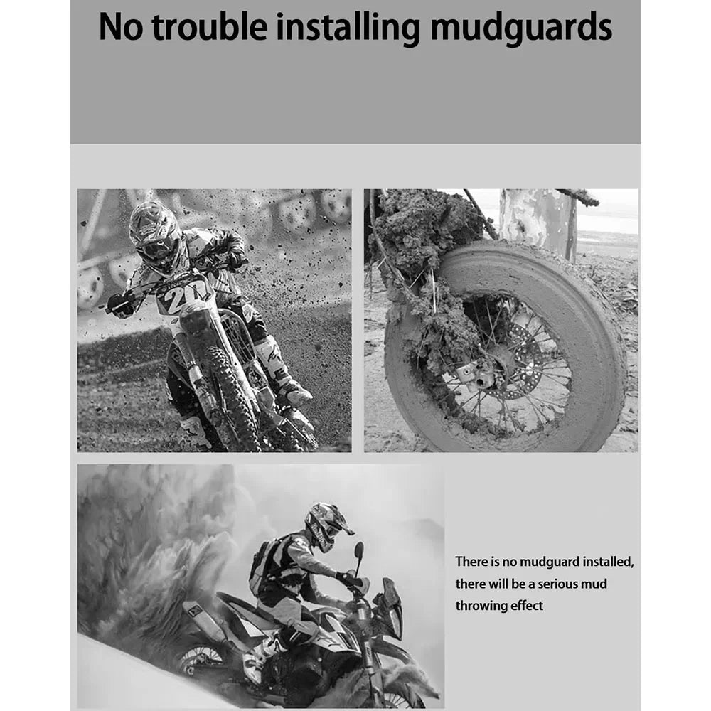 Uniwersalna osłona tylnego koła motocykla z reflektorem – RoadGuard