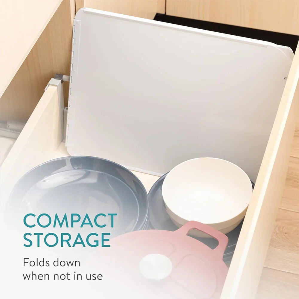 Składany ze stali nierdzewnej ekran ochronny przed chlapaniem tłuszczu 2-stronny – CookShield