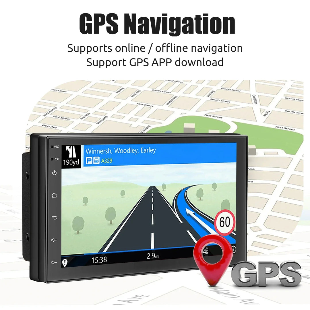 Uniwersalne radio samochodowe Android z ekranem dotykowym, GPS i bezprzewodowym CarPlay