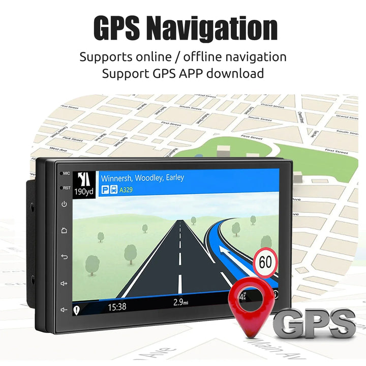 Uniwersalne radio samochodowe Android z ekranem dotykowym, GPS i bezprzewodowym CarPlay
